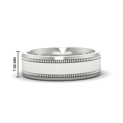 Mens Band Double Milgrain
