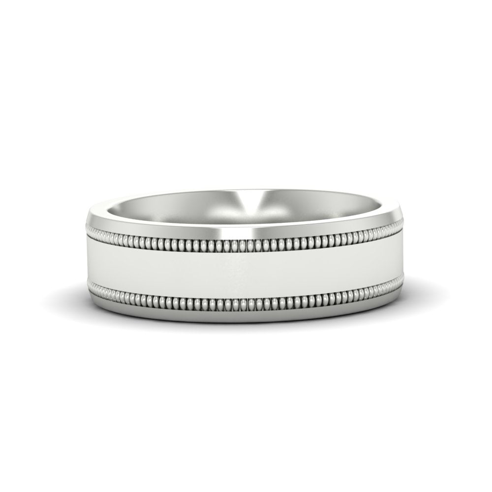 Mens Band Double Milgrain