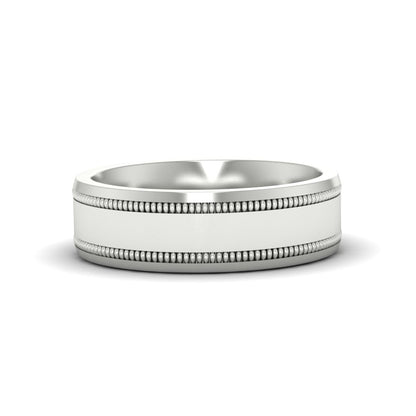 Mens Band Double Milgrain
