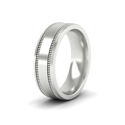 Mens Band Double Milgrain