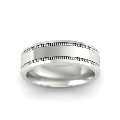 Mens Band Double Milgrain