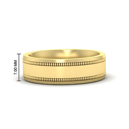 Mens Band Double Milgrain