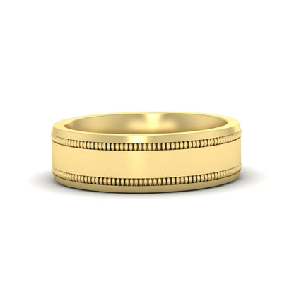 Mens Band Double Milgrain