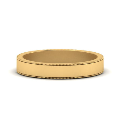 Flat Milgrain Mens Wedding Band