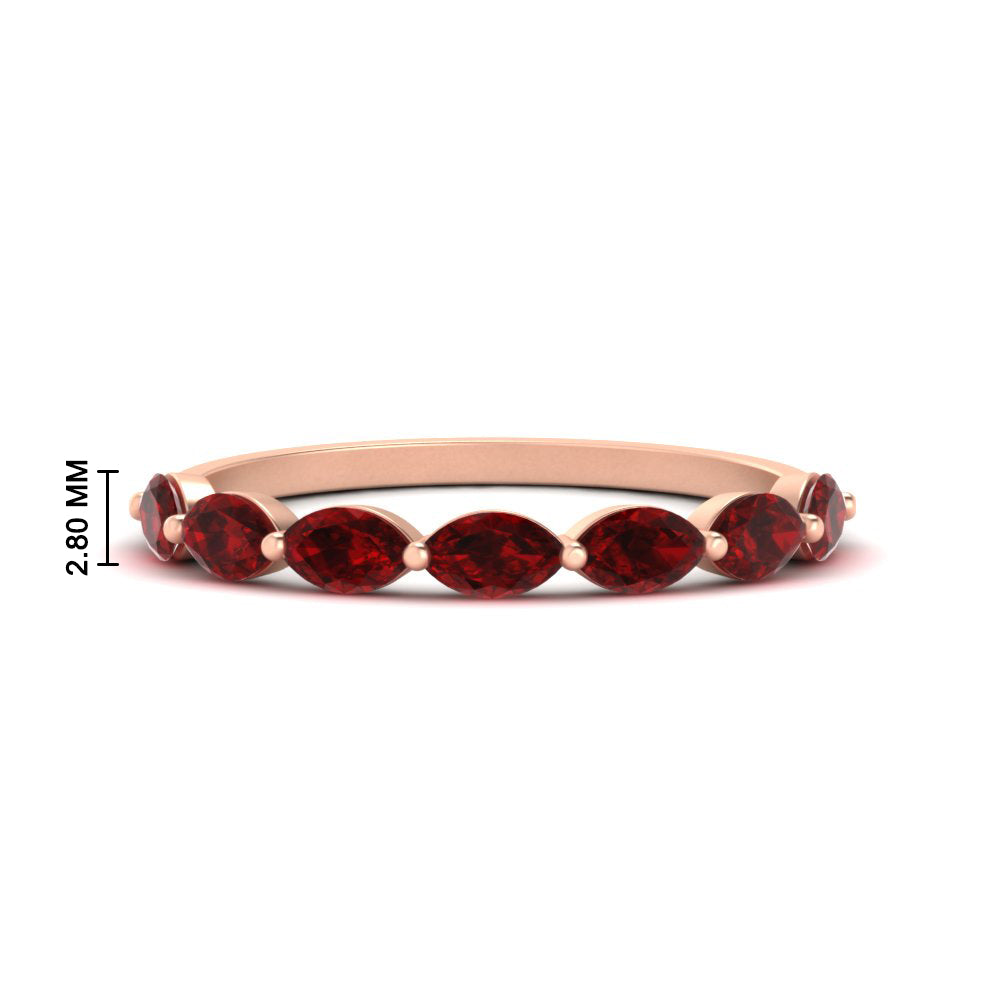 7 Stone Marquise East West 1 Carat Band