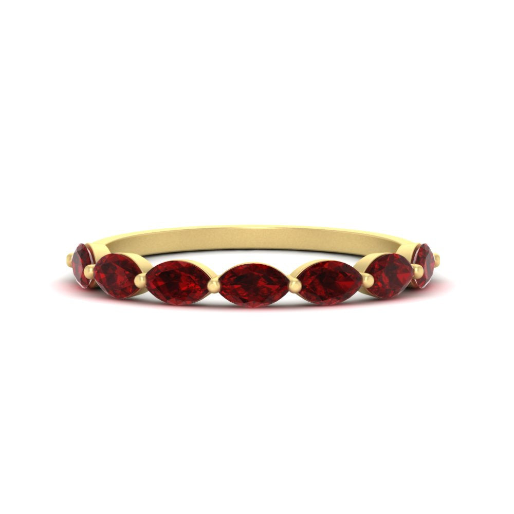 7 Stone Marquise East West 1 Carat Band