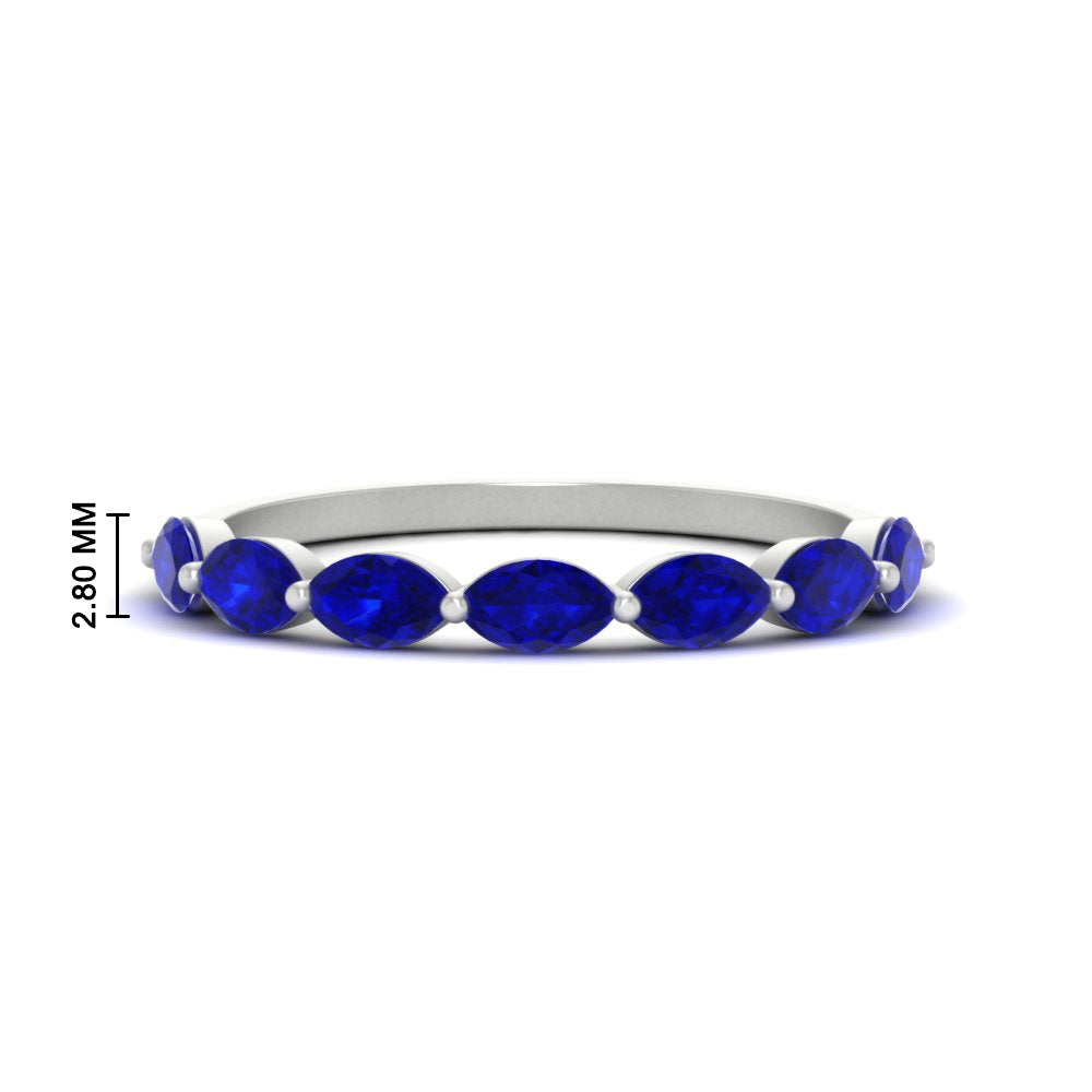 7 Stone Marquise East West 1 Carat Band