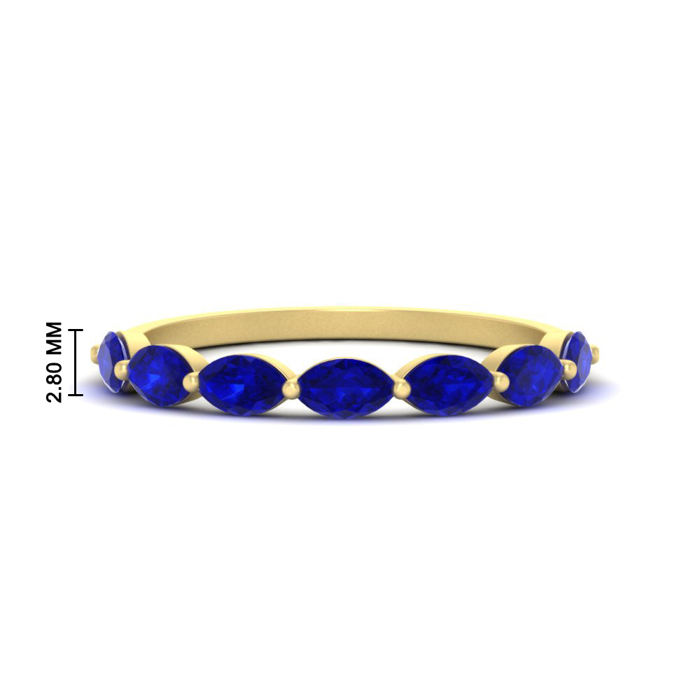 7 Stone Marquise East West 1 Carat Band