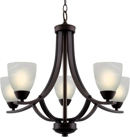 Contemporary 5-Light Large Chandelier