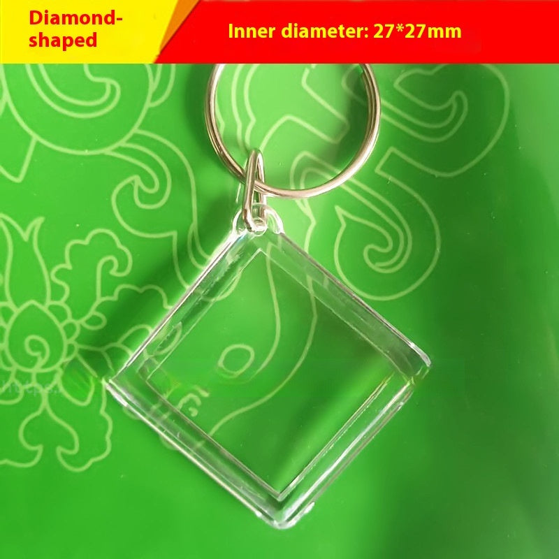 Fashion Transparent Acrylic Keychain Empty Shell