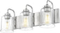 Farmhouse Glass Bathroom Vanity Light Fixture