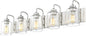 Farmhouse Glass Bathroom Vanity Light Fixture