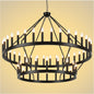 2 Tier Farmhouse Wagon Wheel Chandelier
