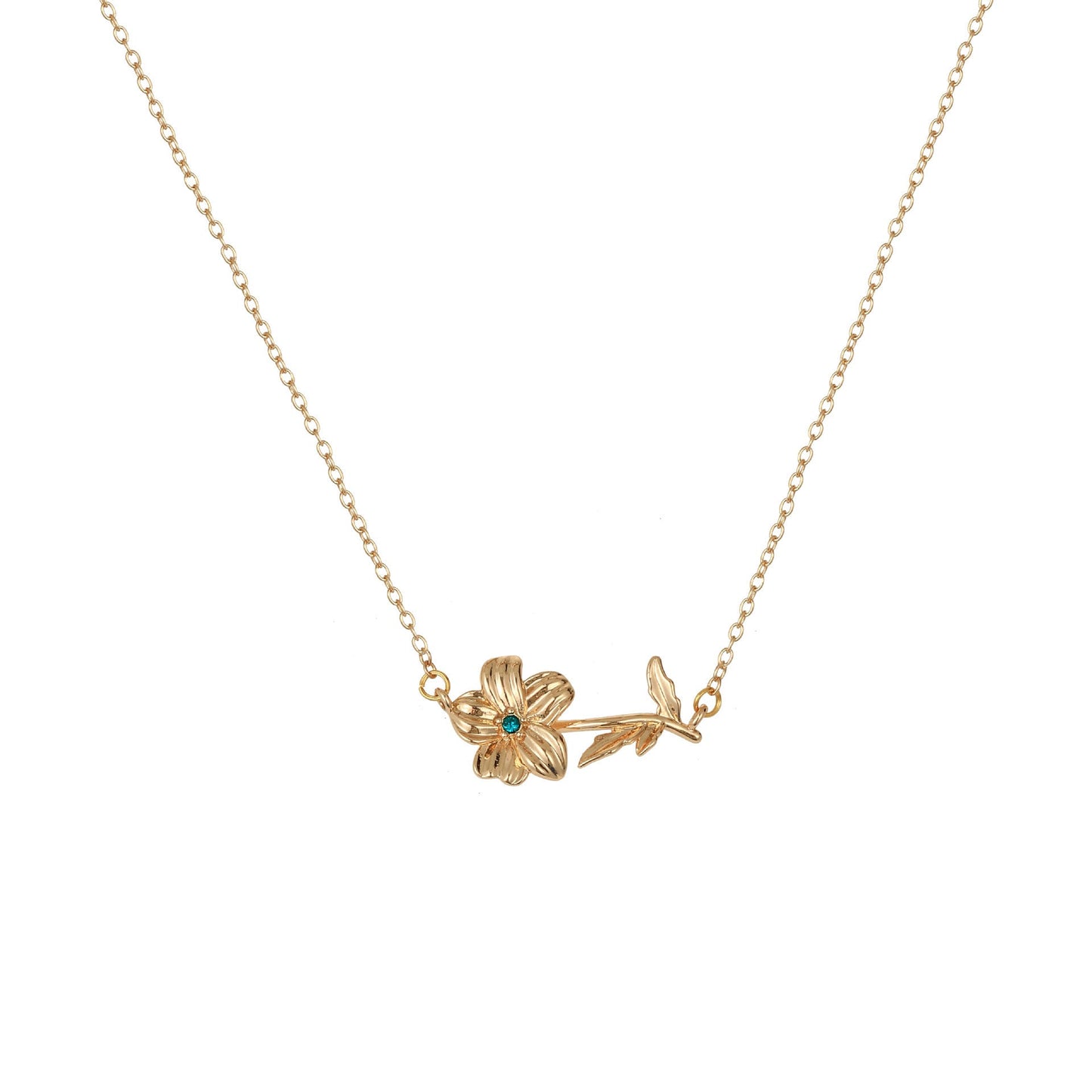December Birth Flower 3D Pendant Necklace