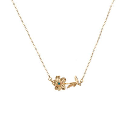 December Birth Flower 3D Pendant Necklace