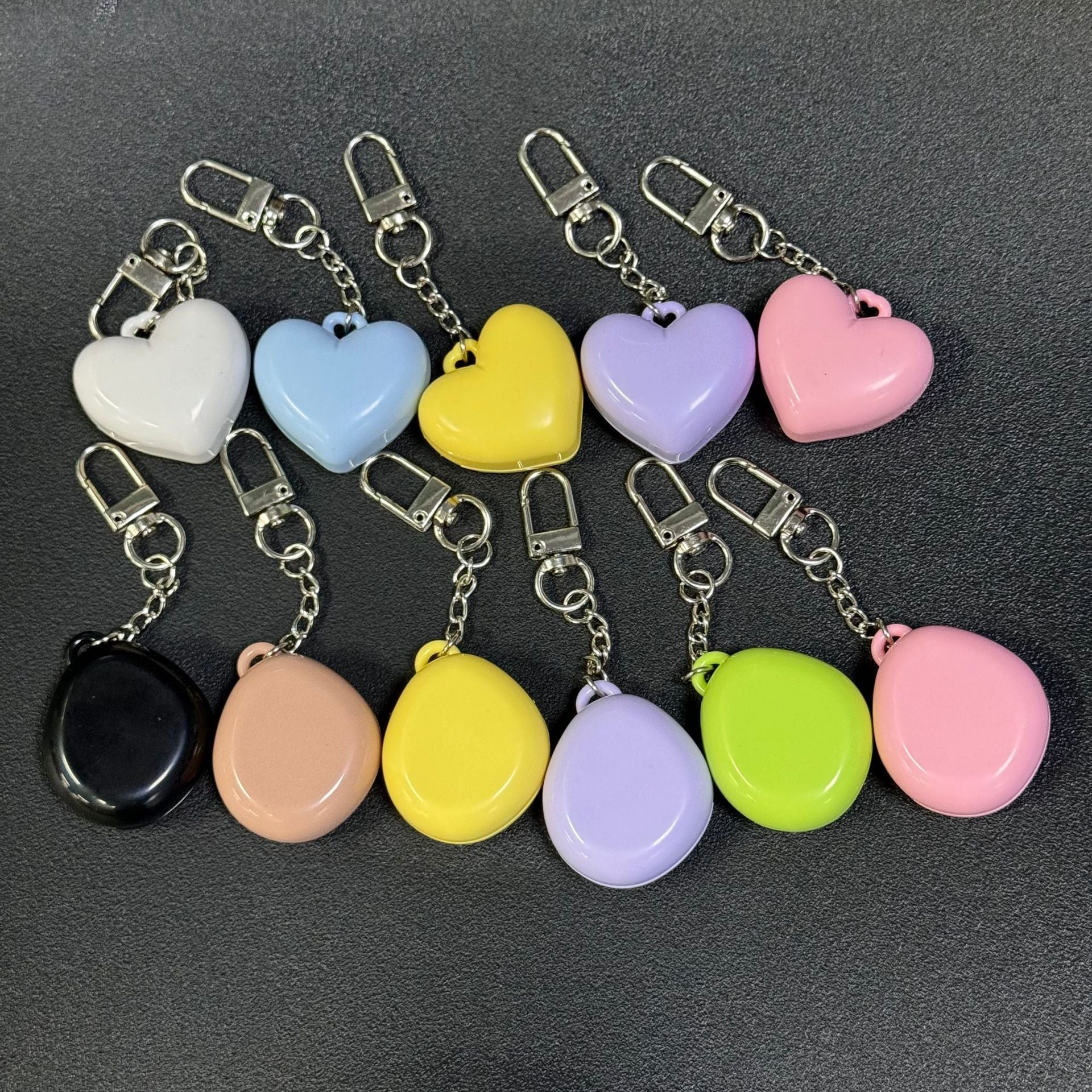 Makeup Blue White Heart Shape Key Chain New