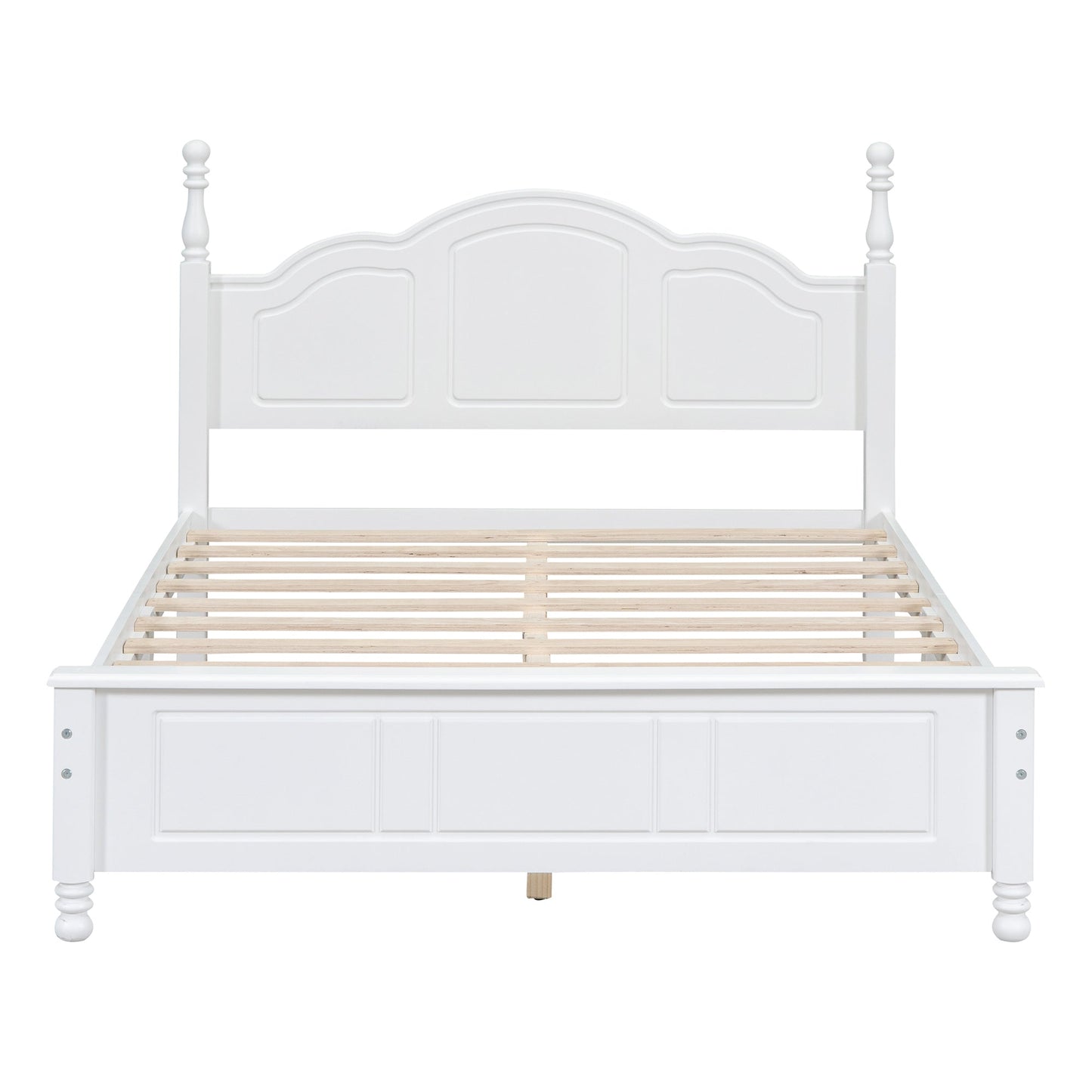 Full Size Wood Platform Bed Frame,Retro Style Platform