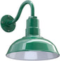 Outdoor Wall Mounted 12 Inch Dome Gooseneck Light