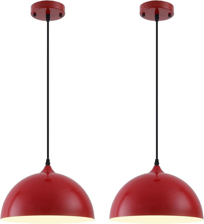 2 Farmhouse Dome Pendant Lights