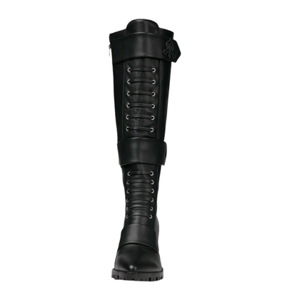 Michaela V Aspen Marta Black Leather Boots