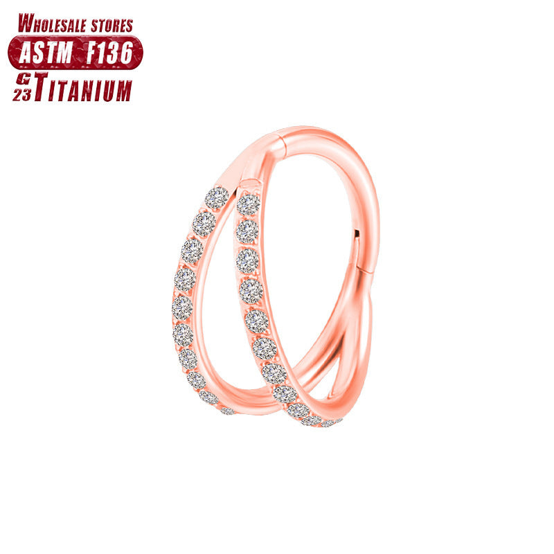 F136 Titanium Alloy Fork Nose Ring Human Body Puncture Ornament