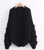 Women's Comfortable Hand-woven Ball Lantern Sleeve Sweaters