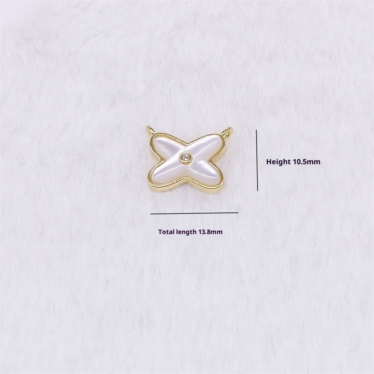 Diy Ornament Accessories Copper Plating 18K Gold Pearl Shell Necklace Bracelet Single And Double Charm