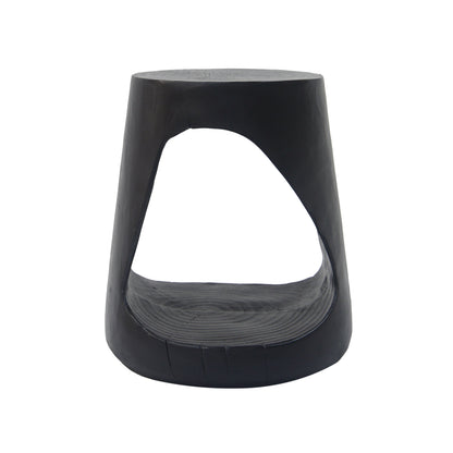 MGO Hollow Side Table with Wood-like Texture
