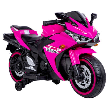 Kids Motorcycle,12V Motorcycle For Kids 3 4 5 6 Years Boys Girls 12v7ah Kids Motorcycle Ride On Toy With Training Wheels  Manual Throttle  Drive By Hand Lighting Wheels