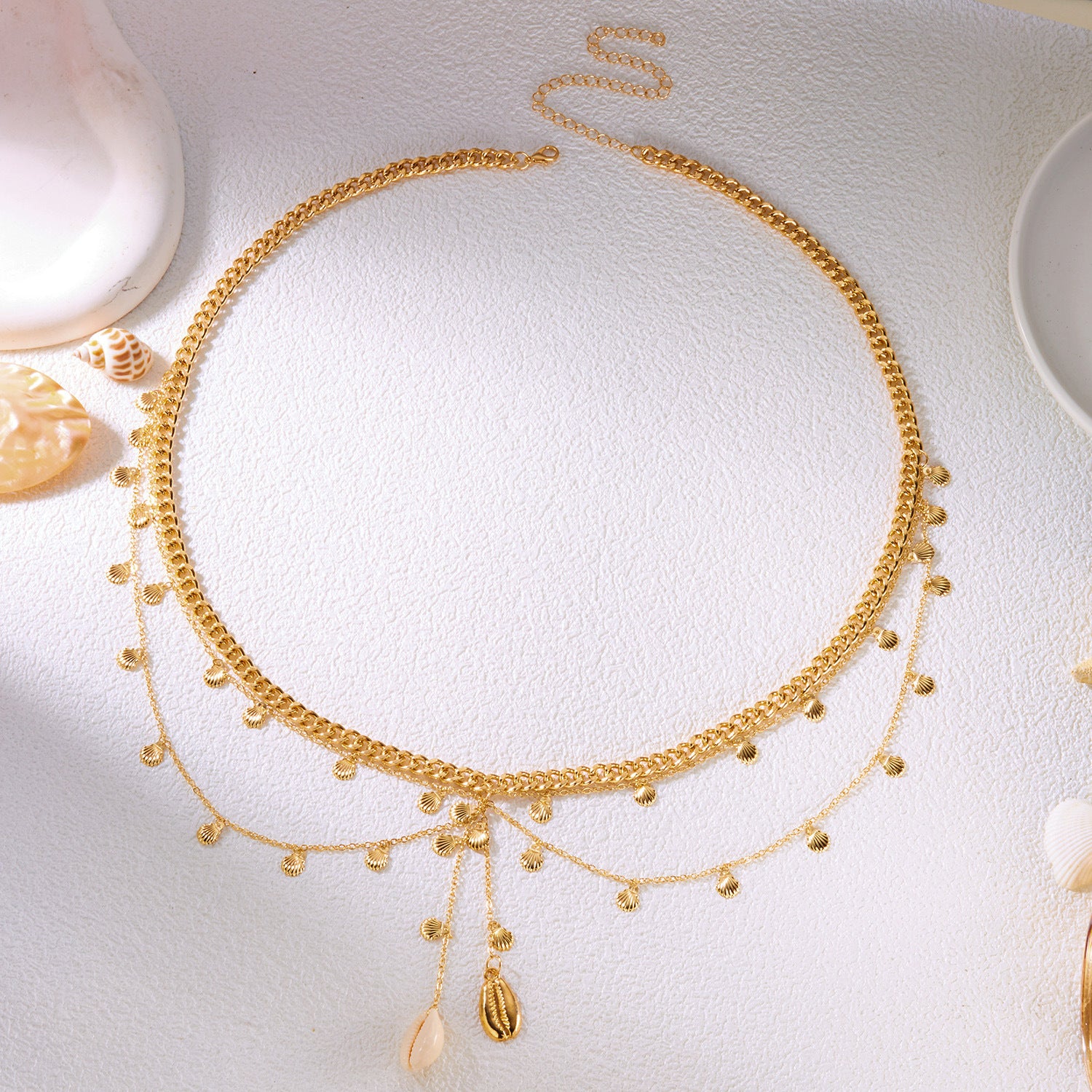 Fashion Hot Girl Party Personality Body Chains Shell Scallop Pendant