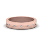 7 MM Flat Diamond Mens Wedding Band