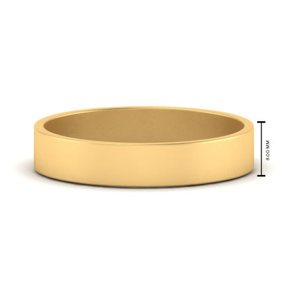 5 mm Flat Gold Wedding Band
