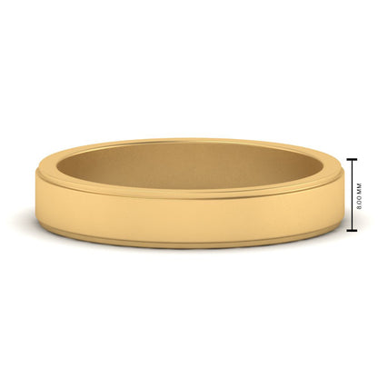 Simple Flat Wedding Band 4MM
