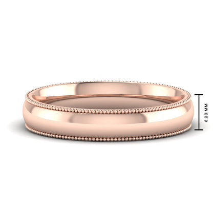 Comfort Fit Wedding Band Milgrain Edge