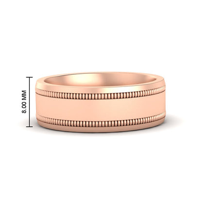 Mens Band Double Milgrain