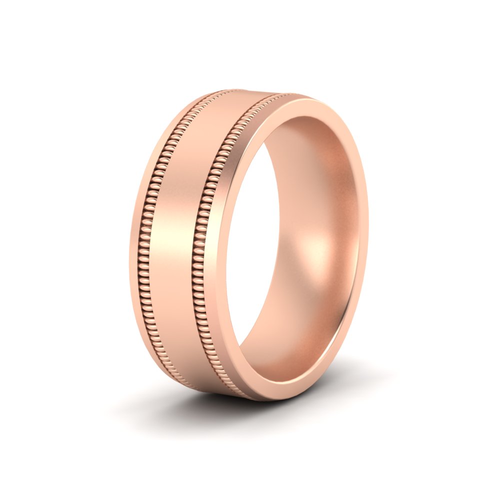 Mens Band Double Milgrain