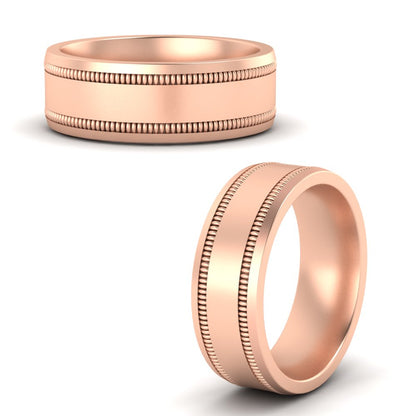Mens Band Double Milgrain