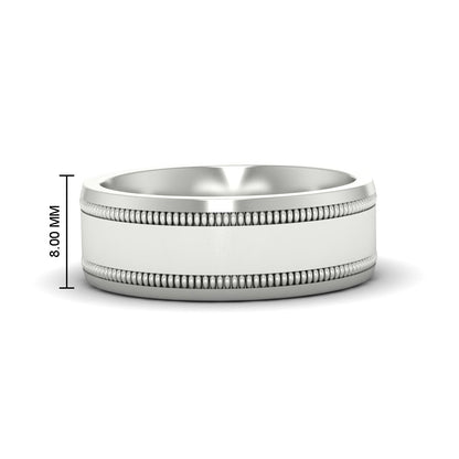 Mens Band Double Milgrain