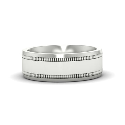 Mens Band Double Milgrain