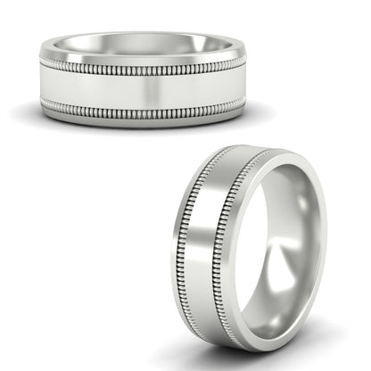Mens Band Double Milgrain