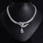 S925 Silver Snake-Shaped Cubic Zirconia Necklace
