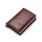 Portable Light Weight ID Credit Bank Card Holder Wallet Luxury Brand Men Women Anti Rfid Blocking Protected Magic Leather Slim Mini Small Money Wallets Case