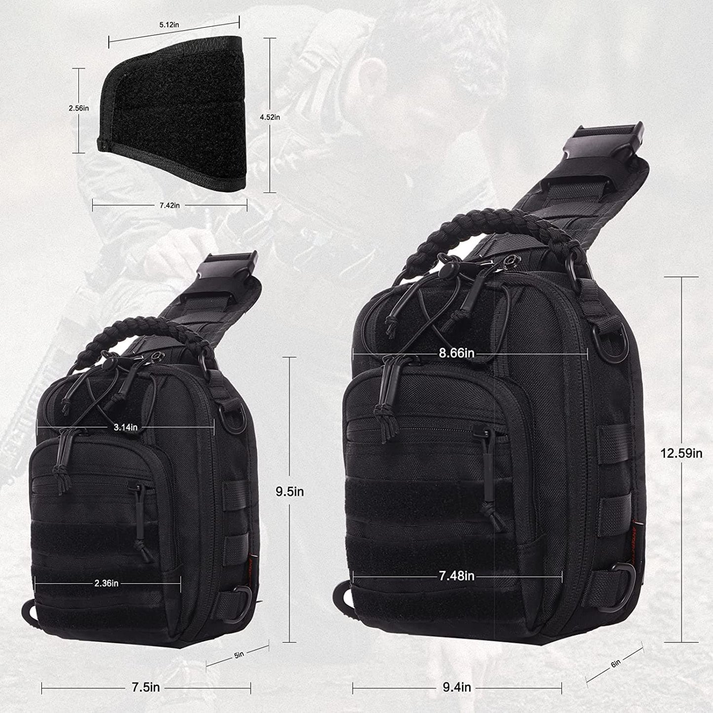 Concealed Carry Tactical Sling Bag For Range And Travel