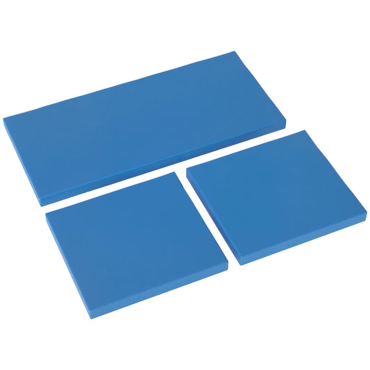 Outdoor Seat Cushion Pads For Rattan Furniture, 3 PCs Garden Furniture Cushions,  Sky Blue