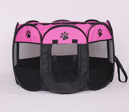 Folding Octagonal Pet Fence Oxford Cloth Cat And Dog Kennel
