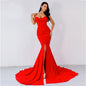 Women's Fishtail Dress Solid Color Chest Wrap Dresses