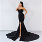 Women's Fishtail Dress Solid Color Chest Wrap Dresses
