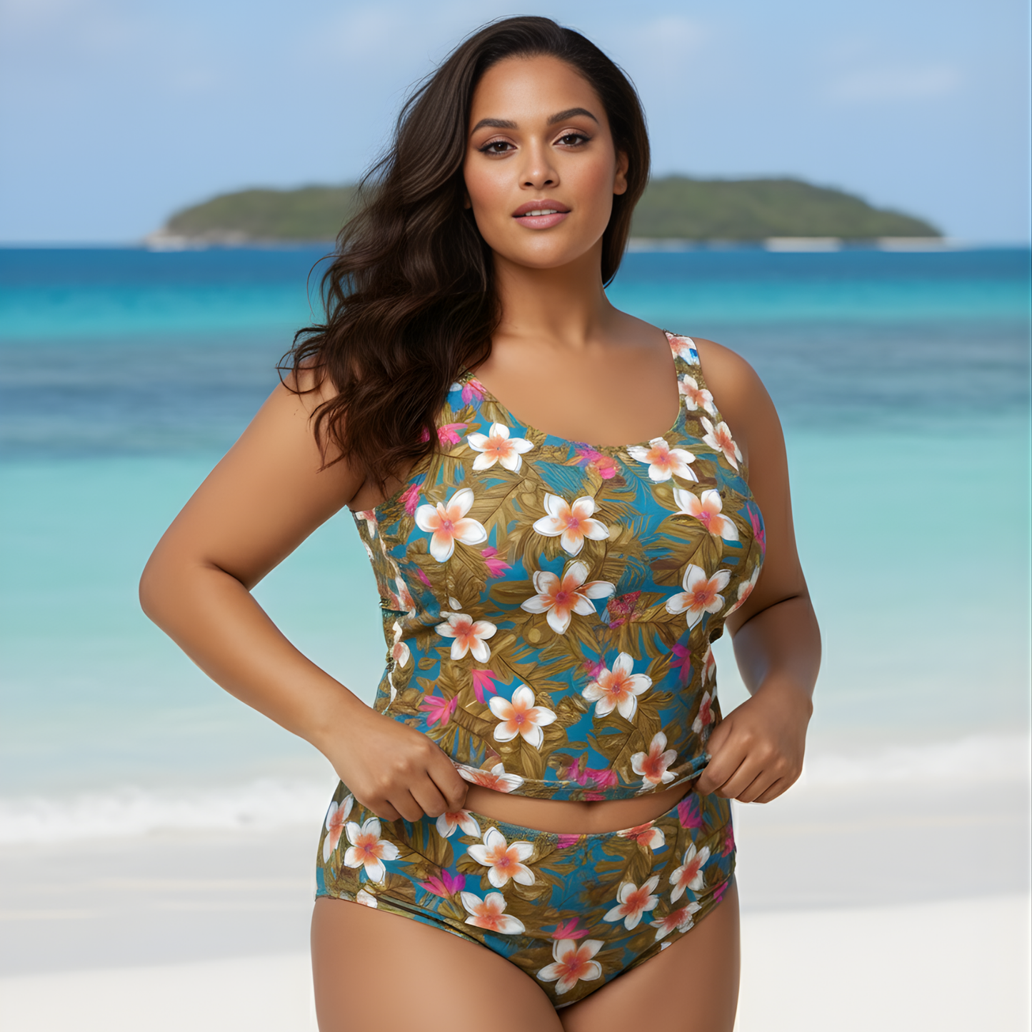 InstantFigure Hawaii Tankini Swimwear Top 86262T
