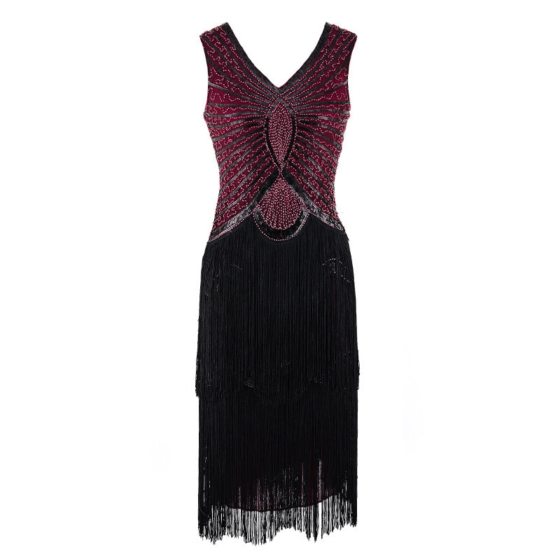 Sequined Handmade Beaded Dress Tassel Sleeveless Wedding Dresses