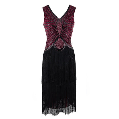 Sequined Handmade Beaded Dress Tassel Sleeveless Wedding Dresses